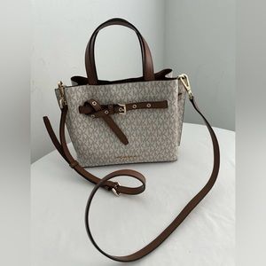 Michael Kors Emilia Small Logo Satchel w/crossbody strap